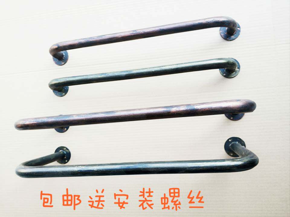 Retro clothing store sells hangers on the wall hanger display rack is side-hanging wall paint wall hanging hanger u-shaped hanging rod