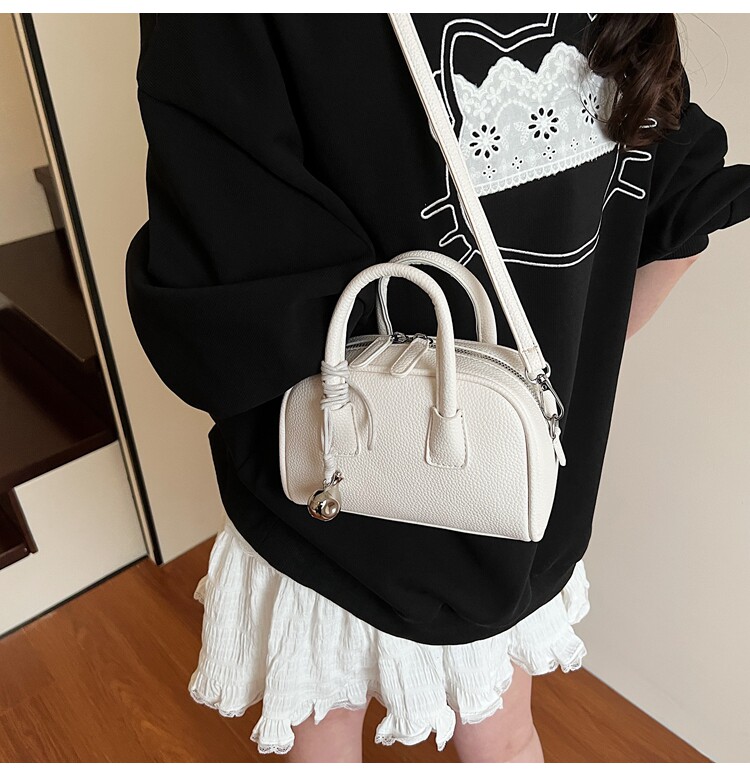 Borsa a tracolla rossa da donna, piccola borsa a secchiello tote_voghion.com
