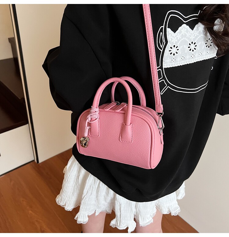 Borsa a tracolla rossa da donna, piccola borsa a secchiello tote_voghion.com