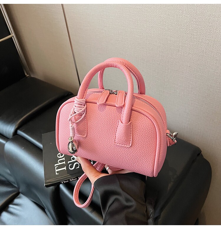 Borsa a tracolla rossa da donna, piccola borsa a secchiello tote_voghion.com