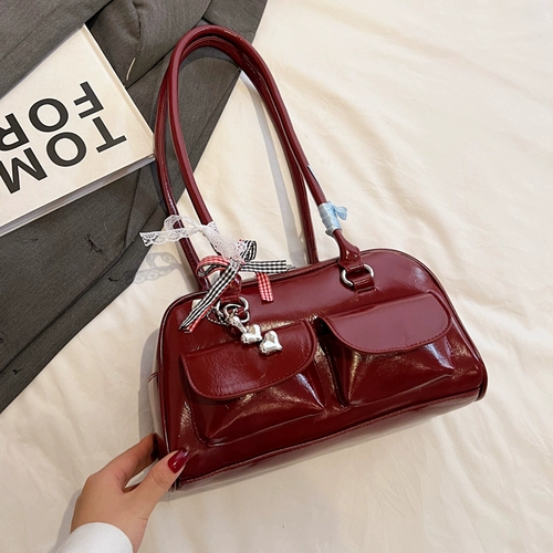 Сумка через плечо, красная сумка на одно плечо для невесты, Южная Корея