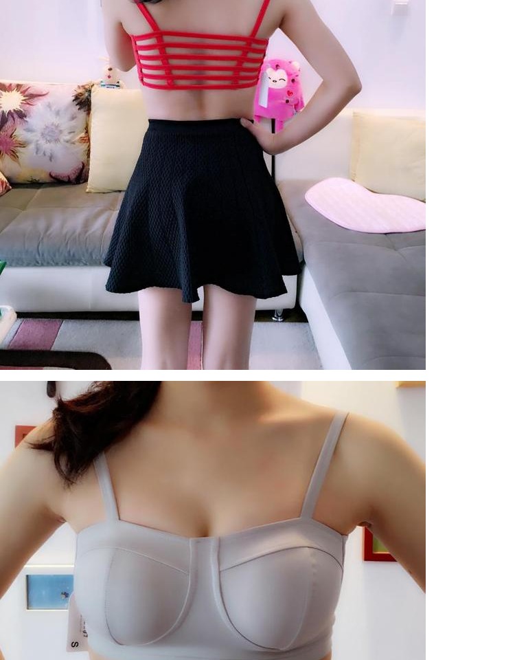 Vẻ đẹp lưng đồ lót backless bra girl không có vòng thép mỏng phần đáy chạm ngực áo vest thể thao quai áo ống top gợi cảm hè áo ngực hở lưng