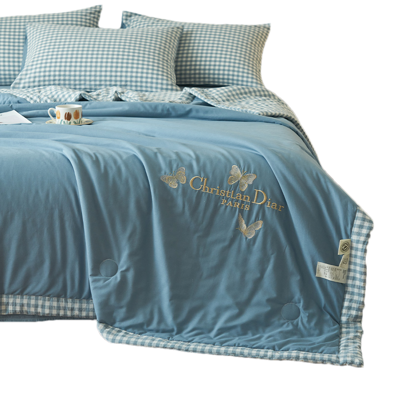 2025 New Model All-Cotton Summer Quilt, Machine Washable, Made of Xinjiang Cotton, Air-Conditioning Quilt, Summer Pure Cotton Quilt for Both Inside and Outside, Thin Style