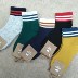 Khoảng 1-10 tuổi, đôi tất thể thao sọc kẻ trẻ em vớ thấm mồ hôi thấm hút tất cotton love thời trang trẻ em cao cấp Vớ