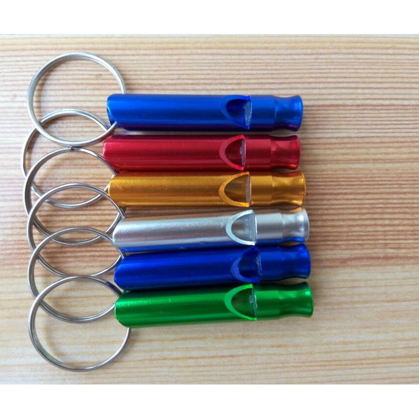 Aluminum alloy fire fighting survival outdoor emergency escape whistle training whistle fire alarm whistle high frequency whistle