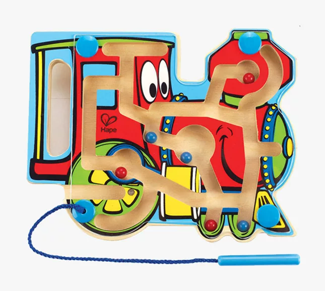 Hape Magnetic pen, wooden labyrinth for training railed, 5 years