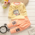 Quần lót trẻ em nhiệt bộ mùa đông cộng với nhung dày không cotton quần áo mùa thu quần dài bé trai và bé gái đồ ngủ cửa hàng quần áo trẻ em Phù hợp với trẻ em