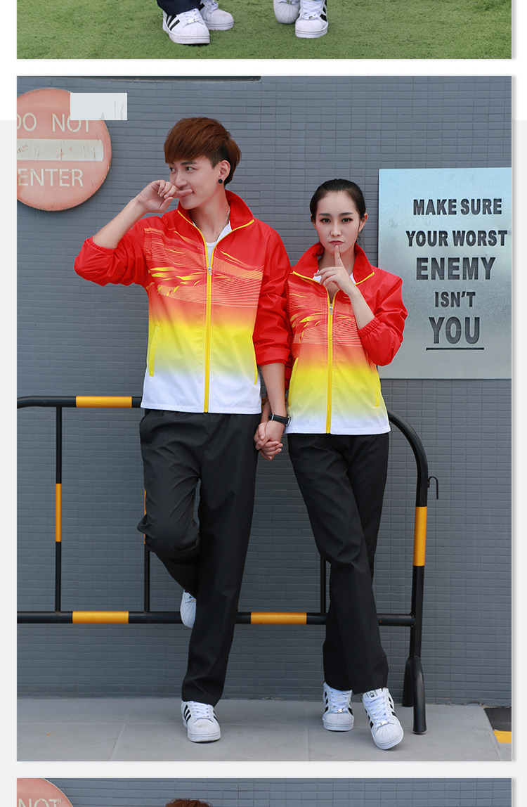 Trang phục thể thao nam thanh thiếu niên đôi lứa thể thao mùa xuân và mùa thu phù hợp với trang phục thể thao nữ mới 2018 quần áo nỉ nam adidas