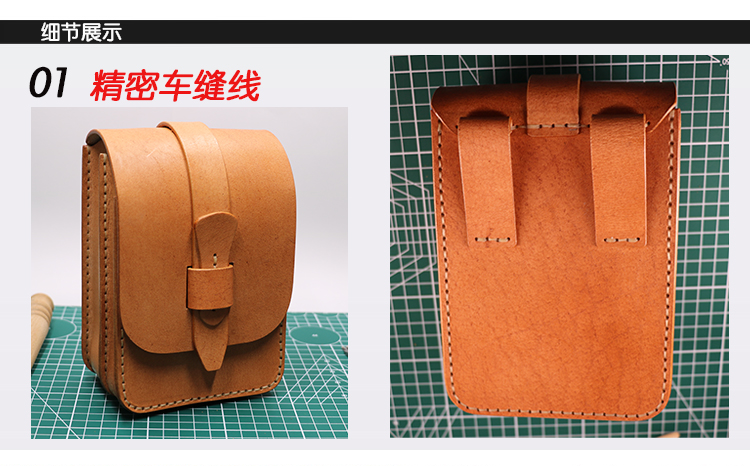 Da mới làm bằng tay da rám nắng da lộn da retro nam ngoài trời túi mini đa chức năng điện thoại di động - Túi túi đeo hông the thao