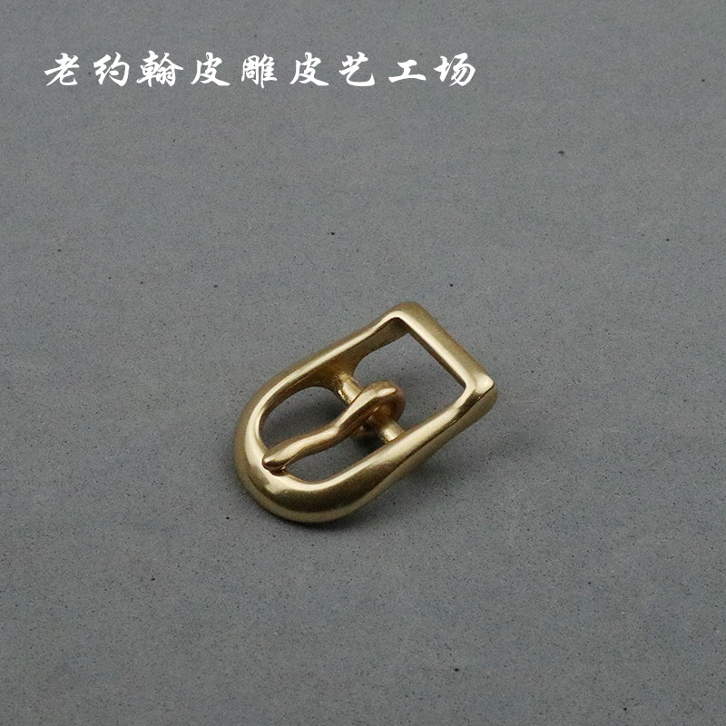 Pure copper belt buckle Japanese character belt buckle Closed package hardware accessories 19mm brass American pony