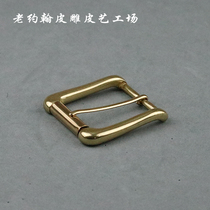 Old John roller belt buckle 40mm American classic pure copper belt buckle wheel needle Buckle Head male belt buckle