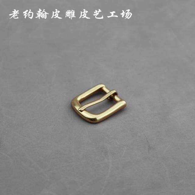 Bag 5 gold accessories pure copper strap buckle head pin button Old John 13mm16mm brass needle belt buckle head