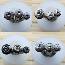 Old John leather engraving printing tool Johnleather own alloy printing tool 15 flower core