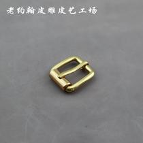 Pure copper belt buckle pin buckle bag hardware 15mm brass wheel buckle mandrel solid roller buckle