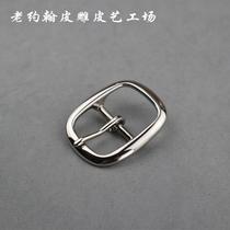 Pure copper belt buckle Pin button 16 19 25 32mm American classic environmental protection brass bright nickel color Japanese belt buckle