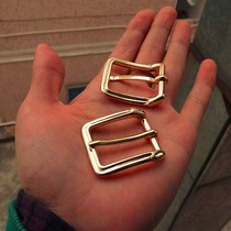 Handmade leather Italian 25mm pin buckle belt buckle belt buckle gold-plated box buckle