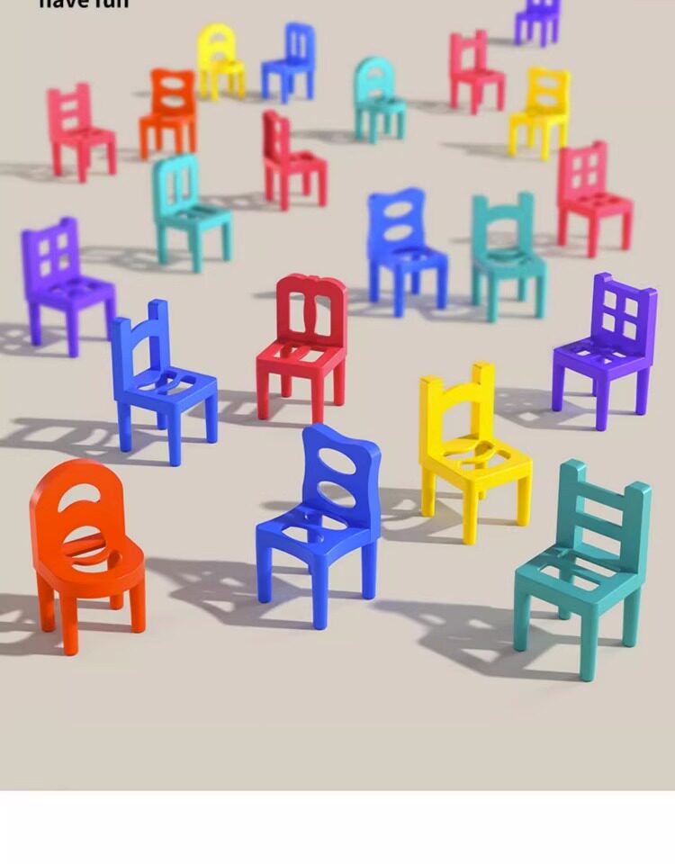 Дженга 儿童椅子叠叠乐玩具男孩桌面7游戏益智思维训练女孩3到6岁专注力5 Hi Mladic
