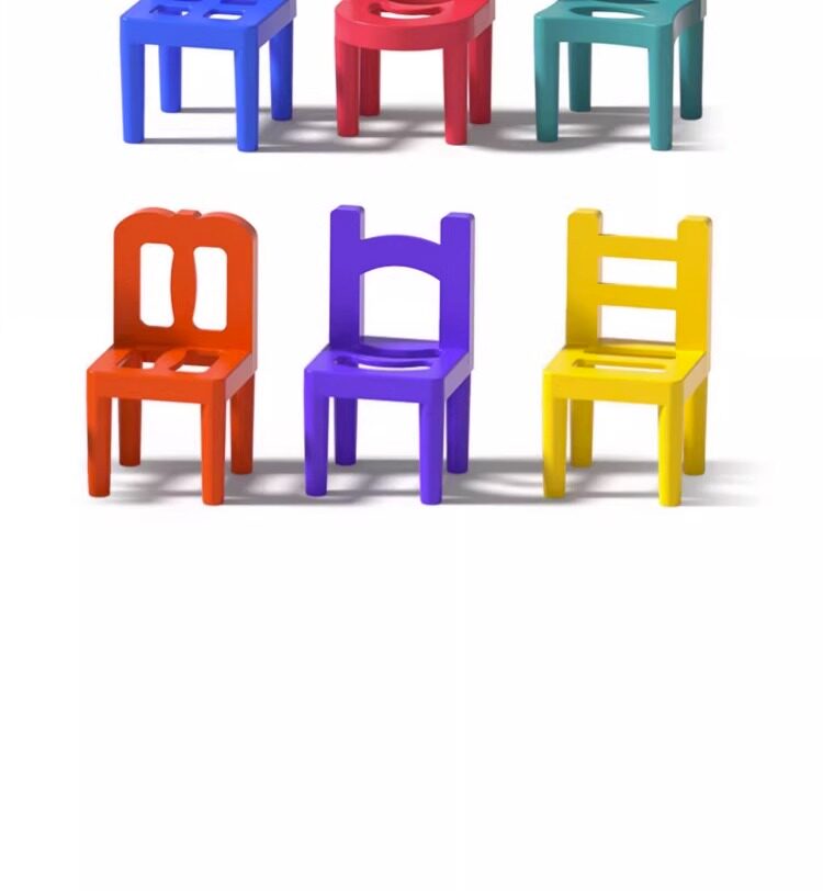 Дженга 儿童椅子叠叠乐玩具男孩桌面7游戏益智思维训练女孩3到6岁专注力5 Hi Mladic