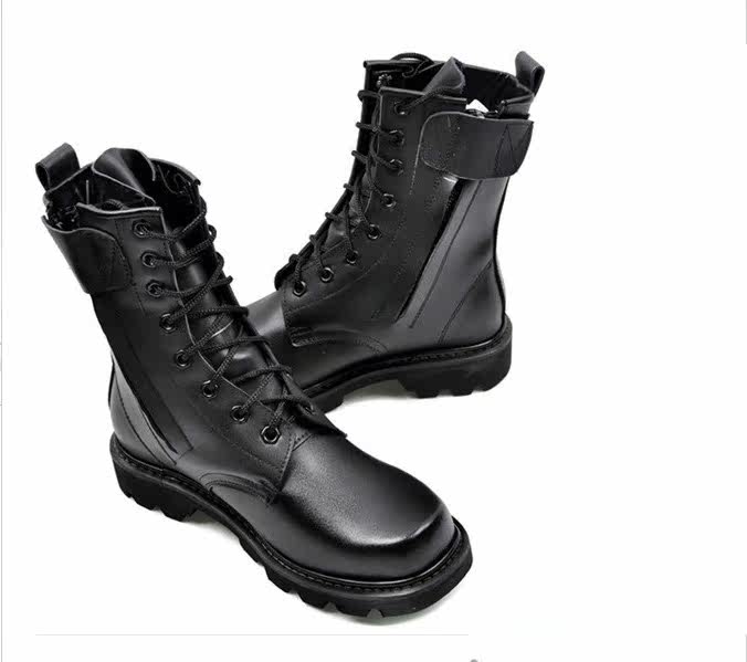 Boots militaires en cuir - Ref 1397653 Image 5