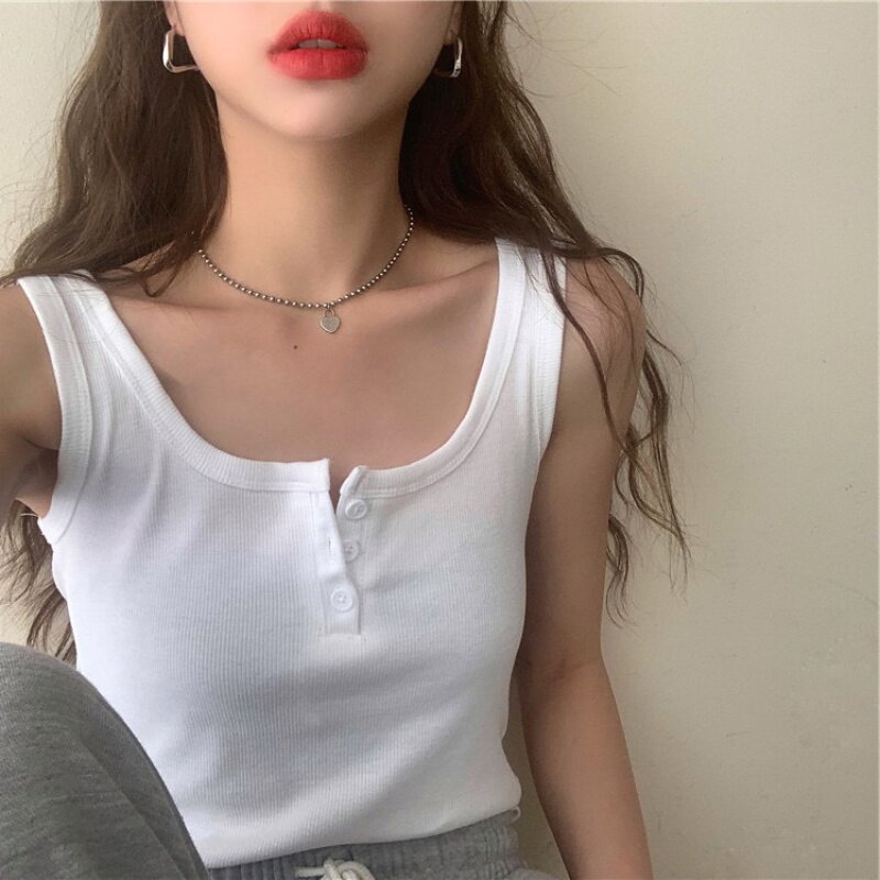 Summer suspenders female sense of the top Summer tight outer wear sleeveless base small vest Net red Korean version of the ins tide