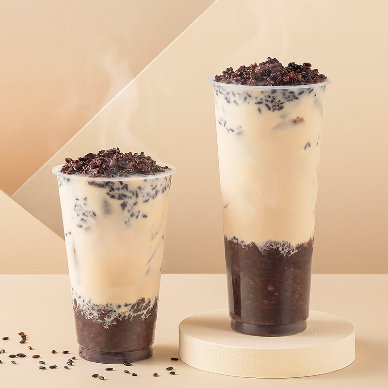 Disposable 90 caliber transparent milk tea plastic cup 400 500 600 700ml1000 packed cup
