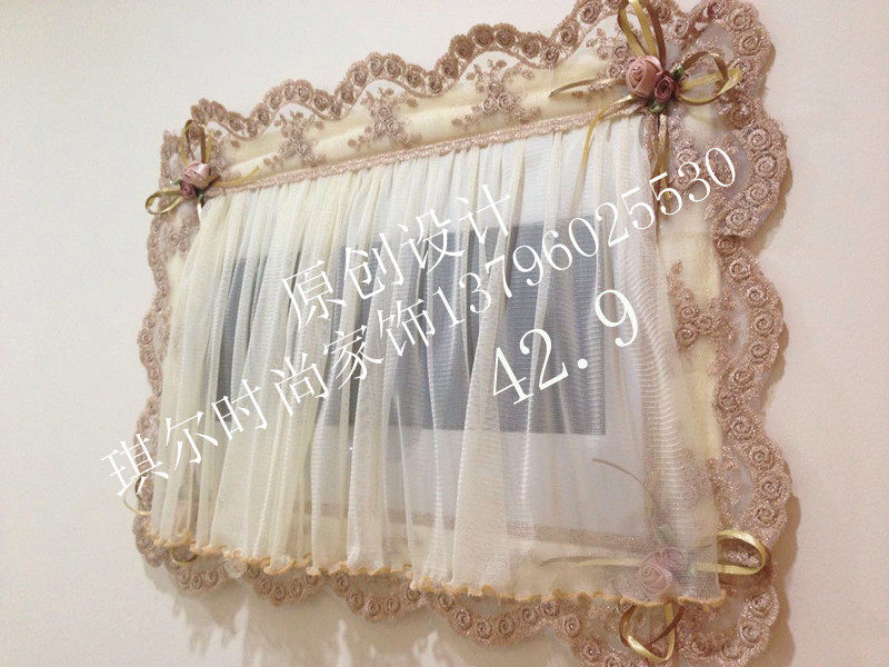 European-style living room beautification lace silver gold gray electric meter box decoration switch dust cover multimedia box decorative curtain custom