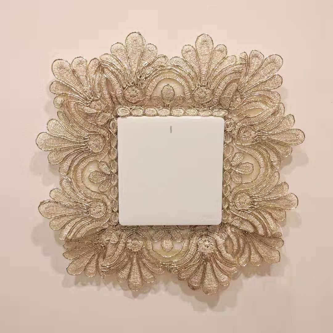 Fashion earth haute luxurious European style Chinese style Lace Cloth Art Golden Silver Switch Applique CUSTOMIZE Customize