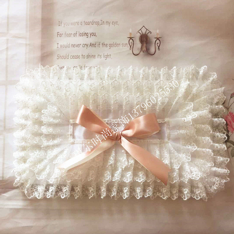 High-grade European fashion pure white fabric lace gold thread embroidery Meter box curtain Distribution box cover Electric switch box occlusion curtain