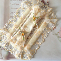 Eurostyle Fields Garden Style Rice Yellow Broken Flowers Visible Talkback Cover Cloth Art Lace Dust Cover Doorbell Dust Cover New