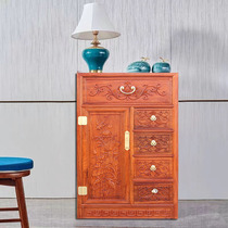 Hedgehog Purple Sandalwood Small Cabinet Solid Wood New Chinese Corner Cabinet Red Wood Furniture Bucket Cabinet Tea Water Cabinet Flowers Pear Wood Genguan Cabinet