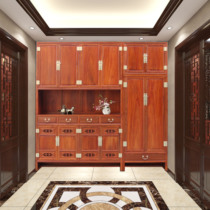 New Chinese solid wood door hall cabinet partition into the household starter home entrance door containing red wood lockers shoe cabinet