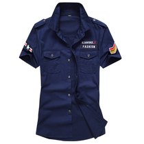 German military shirt Mens Dress Summer Special Forces multi-bag shirt cotton army sergeant wear-resistant short sleeve