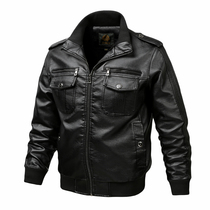 Foreign trade original single leather jacket male European and American World War II Air Force pilot solid color leather jacket autumn and winter motorcycle leather jacket large size