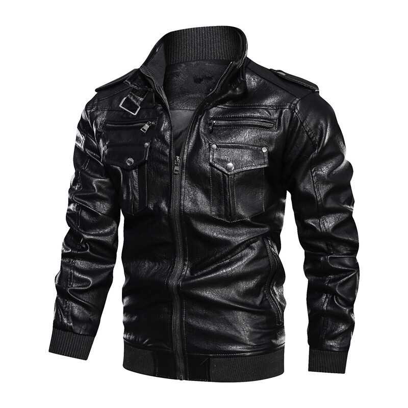 World War Ii Commemorative Retro Leather Jacket for Men, Film and Television Marine Aviation Pilot Ma1 Leather Jacket for Military Fans