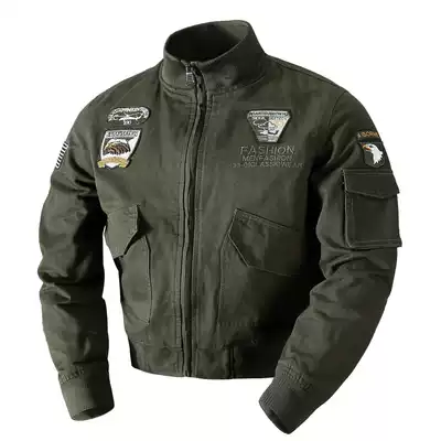Air Force One Jacket A2 US President Obama Jacket Army Green Army Edition Reprinted short men's stand collar
