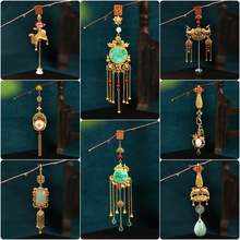 Advanced new Chinese style China-Chic element design retro accessories brooch ancient cheongsam hanfu tassel pressed placket