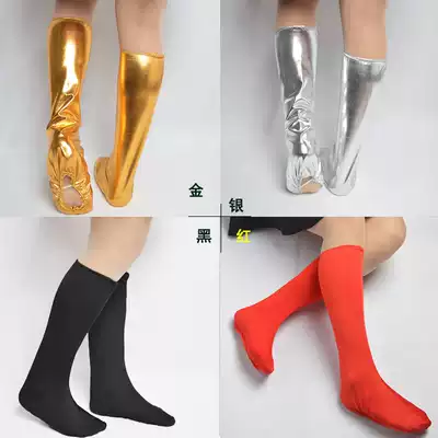 Adult children's jazz dance foot set props children's watch performance belly dance shoe cover folk dance sequin socks