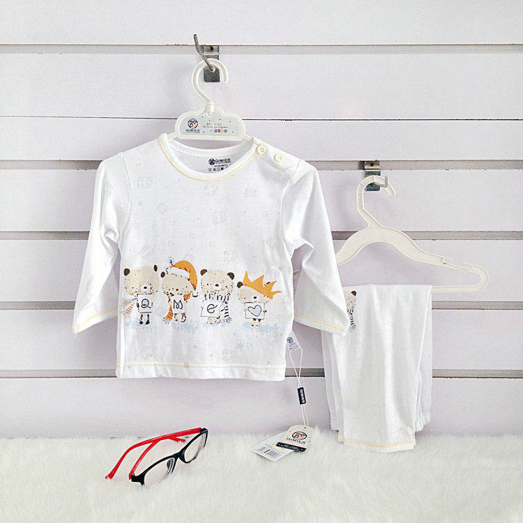 Its dense child spring summer thin section breathable cool underwear Home Suit Bamboo Fiber Shoulder Open Cover Summer Air Conditioning Suit