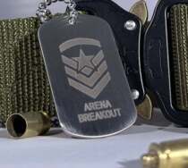 Dark zone breakout identity tag double-sided engraving animation game peripheral stainless steel name tag equipment clear and wear-resistant