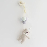 Воздушный шар, крутящаяся музыкальная шкатулка для кровати, с медвежатами