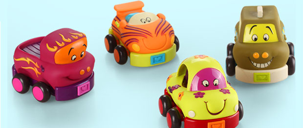 美国B.Toys回力车玩具 儿童小汽车套装 男孩宝