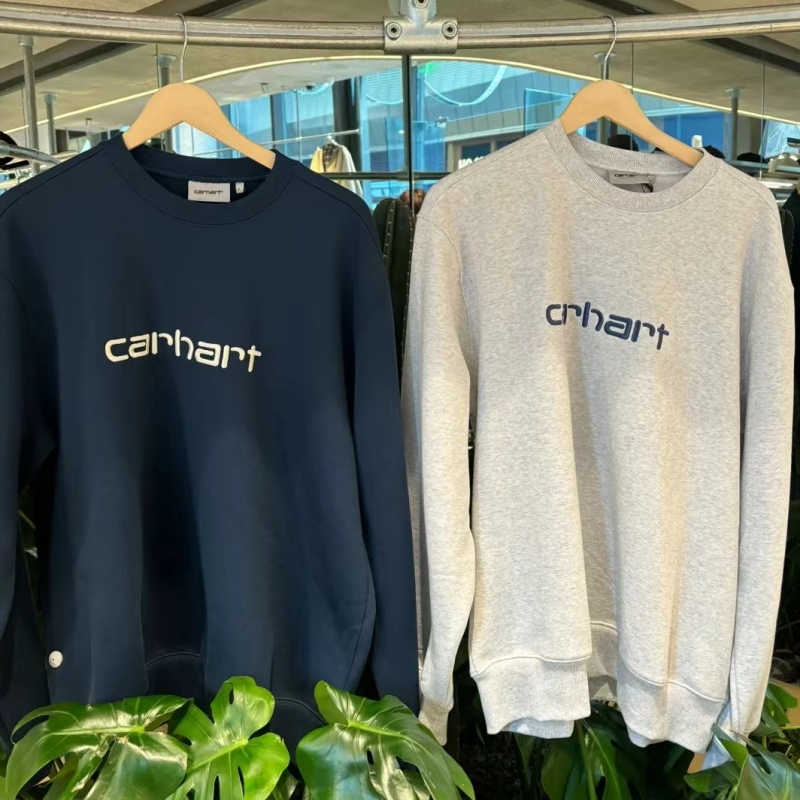 Round Neck Sweatshirt, Pure Cotton, Versatile for Men and Women, Couple Style, Spring and Autumn, Letter Embroidery, Loose Fit, Large Size, Casual Pullover Top