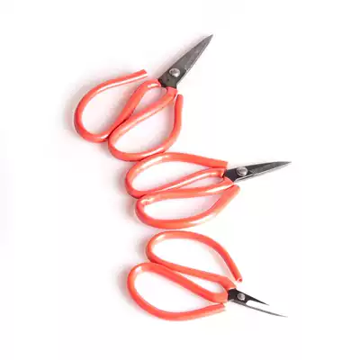 Scissors household red leather recommended ordinary leather scissors industrial scissors handmade paper-cutting pointed small 120mm