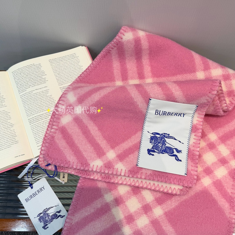 Burberry Scarf New Model Pink War Horse Wool Scarf Bbr Scarf Neck Warmer Shawl