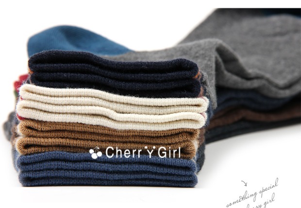 6 đôi vận chuyển vớ Hàn Quốc màu rắn kinh doanh vớ nam ống cotton retro Anh gió nam vớ thủy triều tất dài đến đầu gối