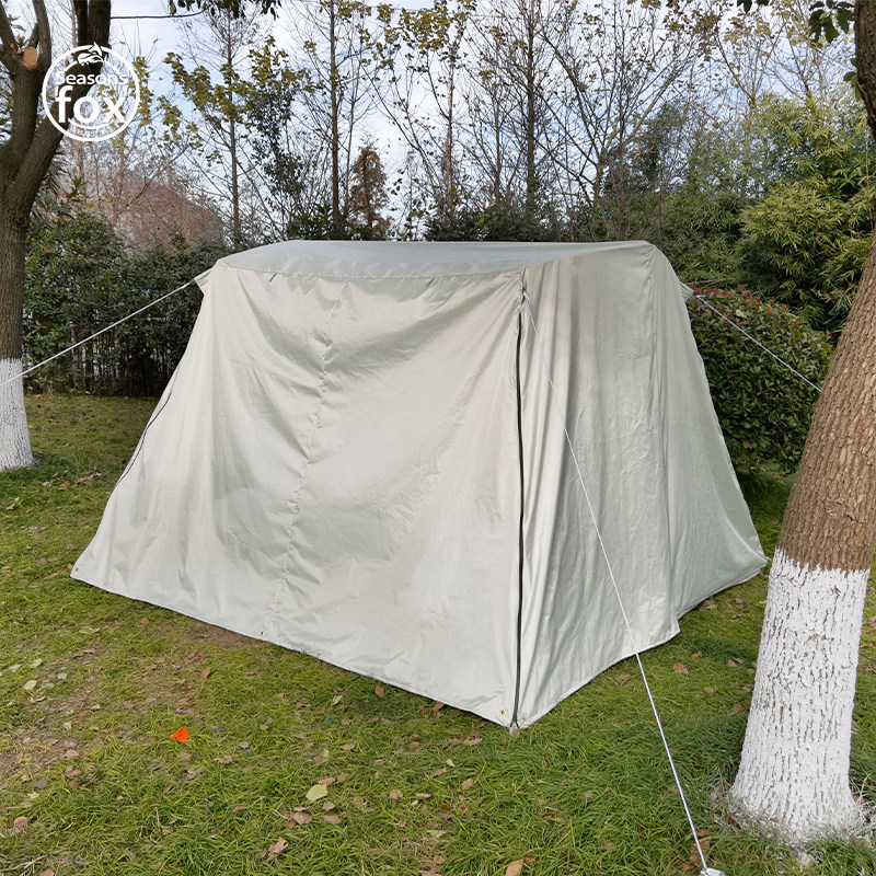 Four Seasons Fox American Bow Tent Protective Cover Thickened 3*3*2m Spring Tent Outer Cover Single Layer Easy to Build