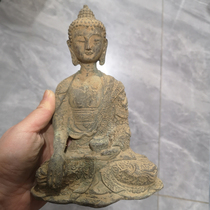 Unearthed bronze ware antique made of old brass Handheld Baobottle Buddha statue for the mercy of the pendulum