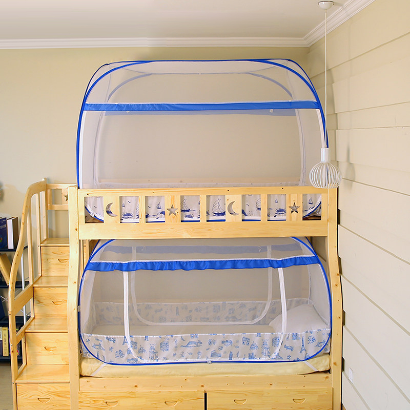 Primary-secondary bed mosquito net under-bed 1 2m wide upper and lower bed free of installation of high and low beds Mongolian bunk student dormitory 1 m upper bunk bed