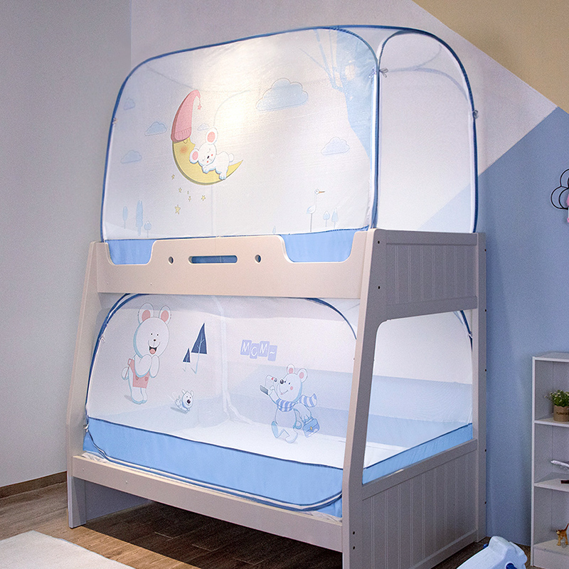 Even branches A type of mother and child mosquito nets trapezoidal primary-secondary bed 1 5 student dorm room up and down sleeping room 0 85m1 meters