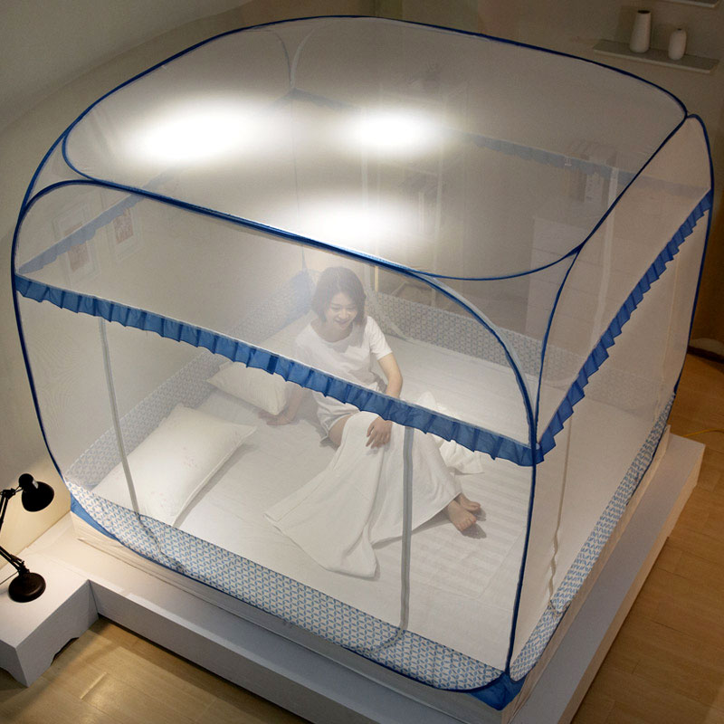 Mongolian bunk bed nets Summer free of installation Home 2 m beds 2021 New children Anti-fall folding 1 5 1 8m